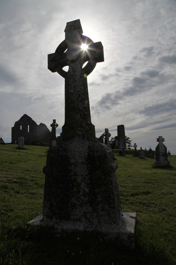 Celtic cross at Clonmacnoise