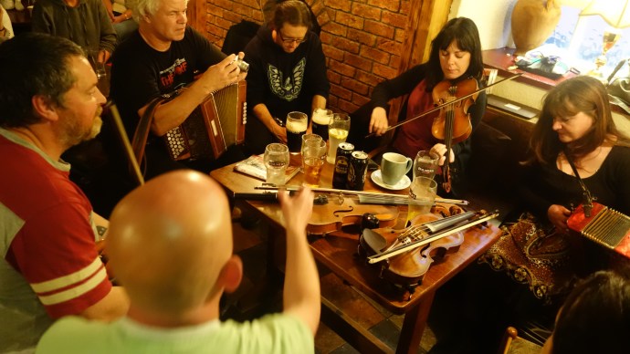 Yvonne Casey and Josephine Marsh at Brogan's Fleadh Nua