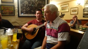 Mike from Virginia singing in Gus O'Connell's at Doolin
