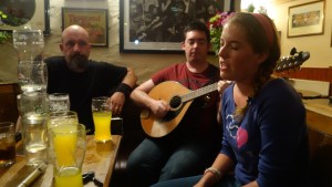 Kate from Virginia singing in Gus O'Connell's at Doolin
