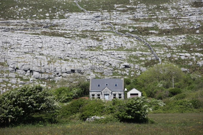 The Burren.  Cottage near Mullaghmore.