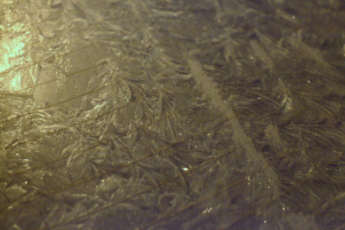 Ice crystals on the windscreen.  Sixmilebridge. Co Clare