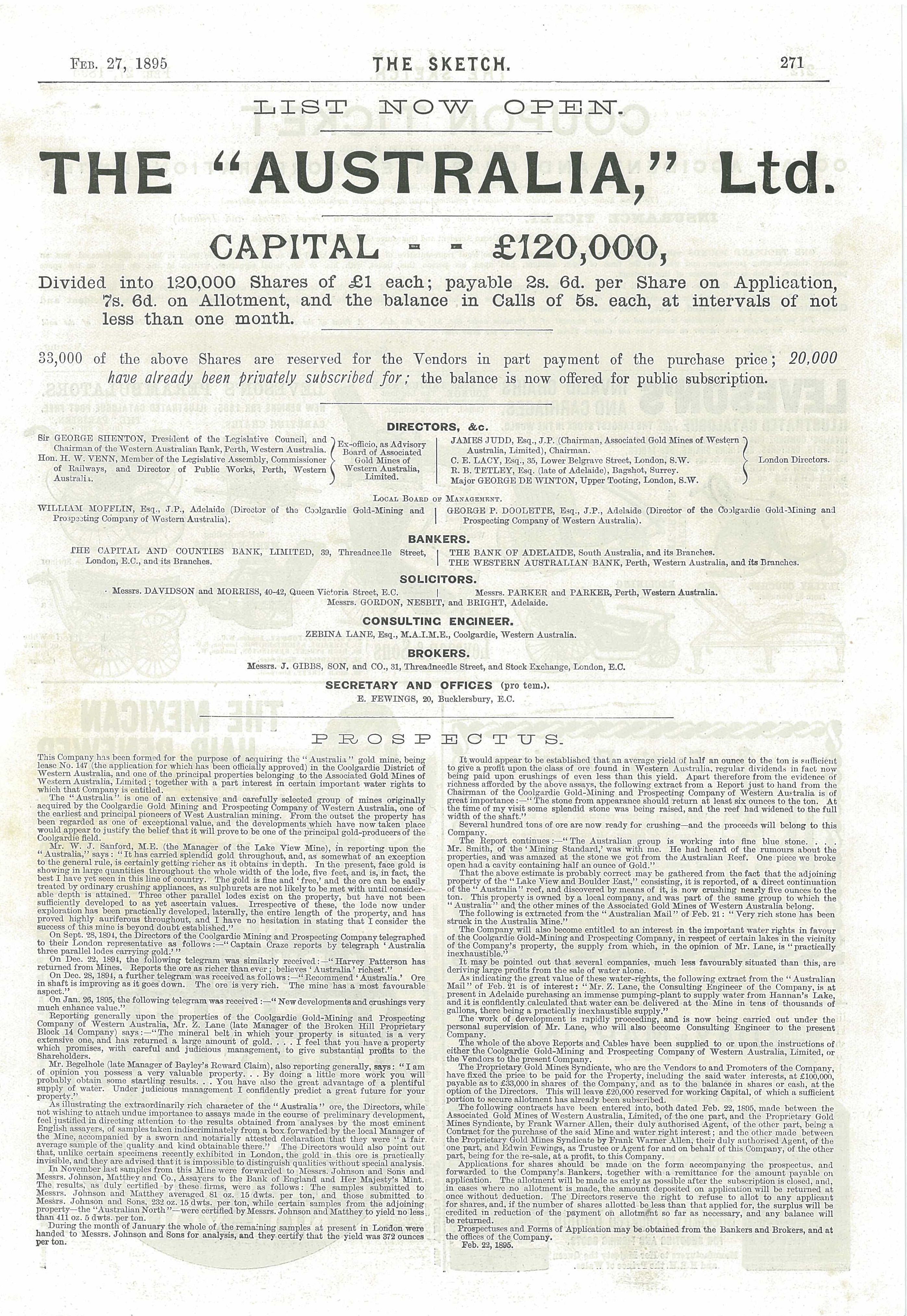 australia prospectus